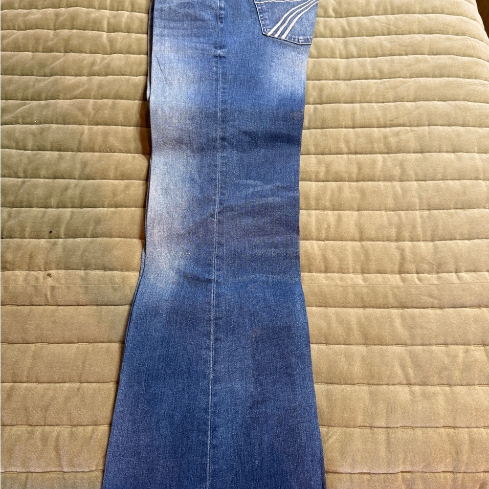 7 For All Mankind Blue Flare Jeans